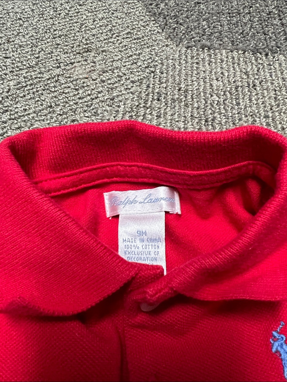 Ralph Lauren Red Polo Dress with Matching Bloomers 9 months - Picture 2 of 2